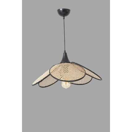 Hanging Lamp FUME 1xE27/40W/230V diameter 45 cm black/beige