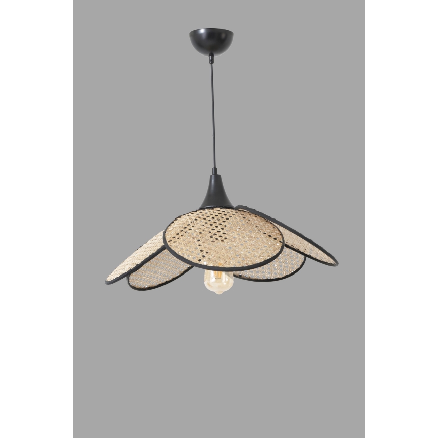 Hanging Lamp FUME 1xE27/40W/230V diameter 45 cm black/beige