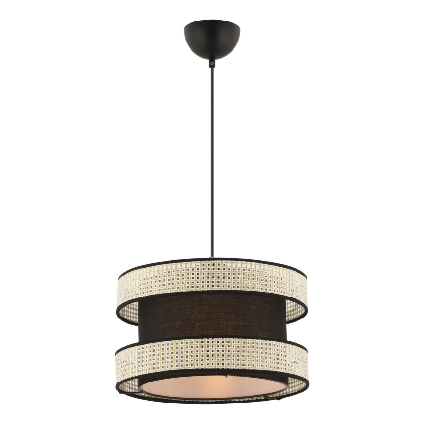 HANGING LAMP HALO 1xE27/60W/230V black/cream