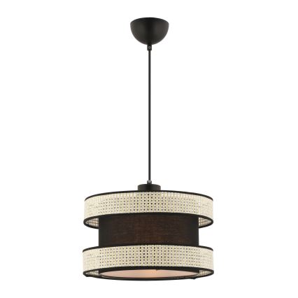 HANGING LAMP HALO 1xE27/60W/230V black/cream