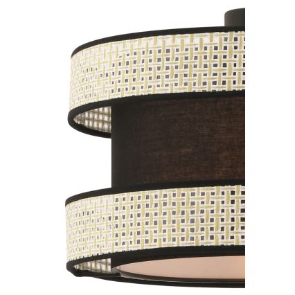 HANGING LAMP HALO 1xE27/60W/230V black/cream