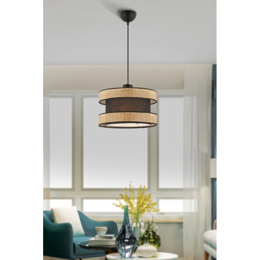 Hanging lamp HALO 1xE27/60W/230V brown/beige
