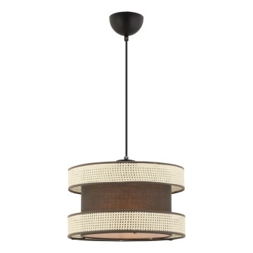 Hanging lamp HALO 1xE27/60W/230V brown/cream