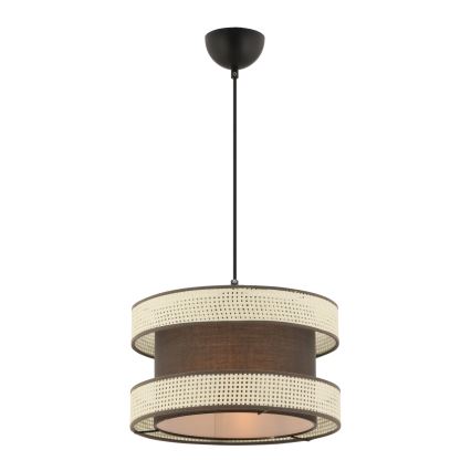 Hanging lamp HALO 1xE27/60W/230V brown/cream