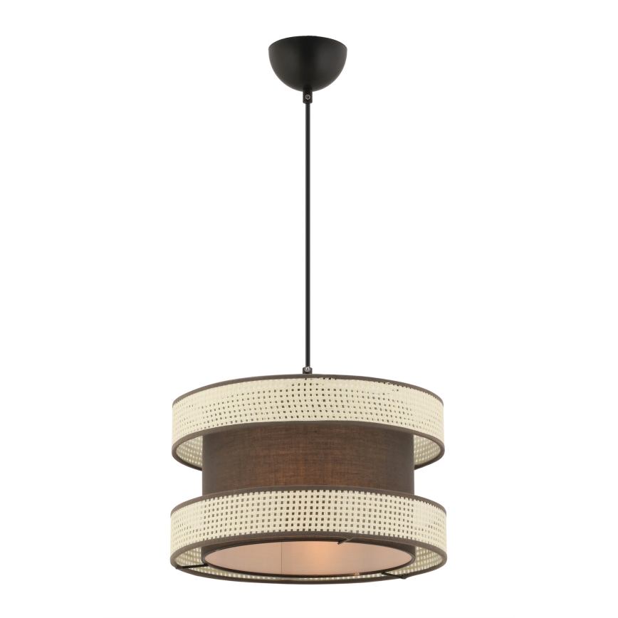 Hanging lamp HALO 1xE27/60W/230V brown/cream