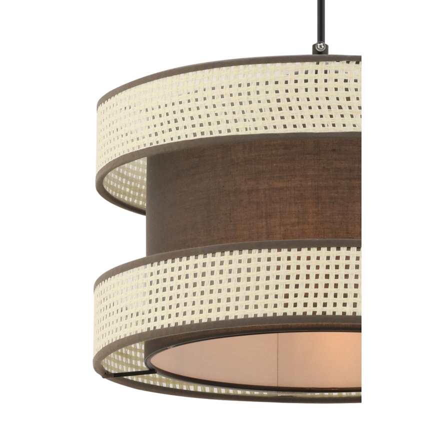 Hanging lamp HALO 1xE27/60W/230V brown/cream
