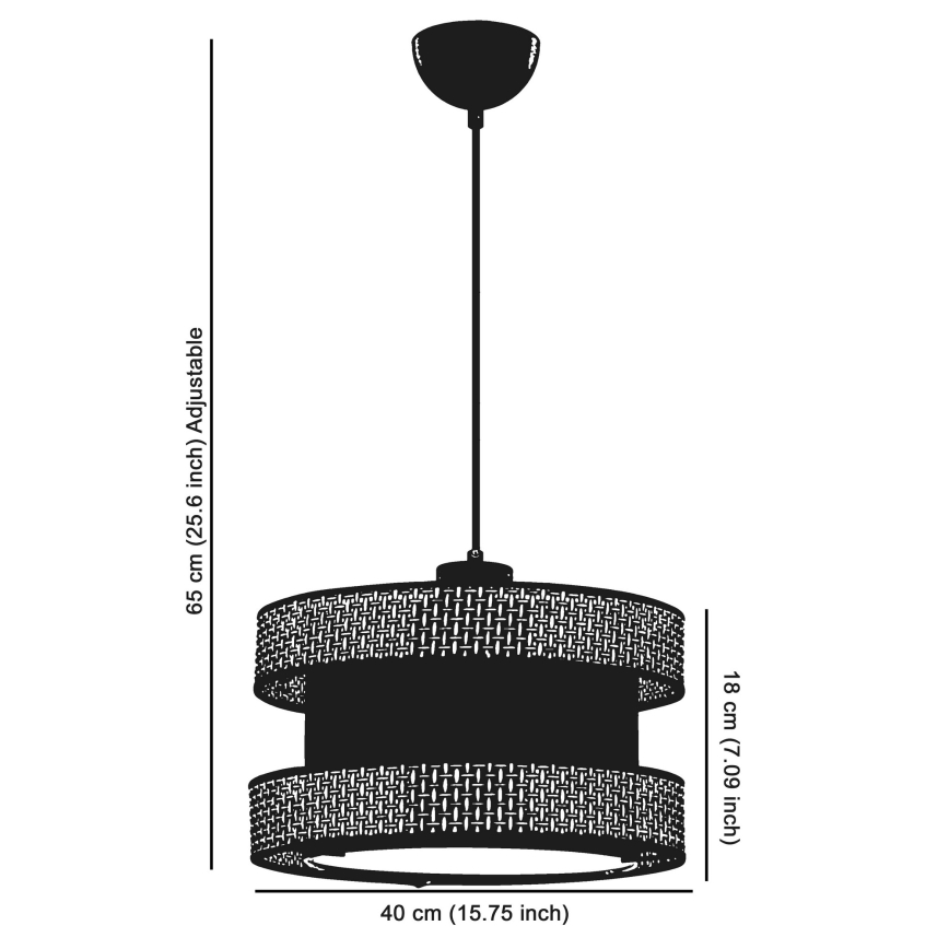 Hanging lamp HALO 1xE27/60W/230V cream
