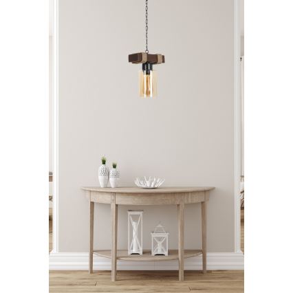 Hanging Lamp JASMIN 1xE27/40W/230V Brown/Beige