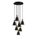 Hanging Lamp KEM 7xE27/40W/230V Black