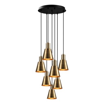 Hanging lamp KEM 7xE27/40W/230V gold