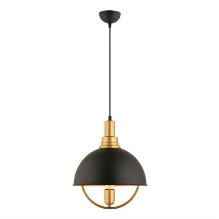 Hanging lamp MONZA 1xE27/40W/230V Ø 30 cm black/gold