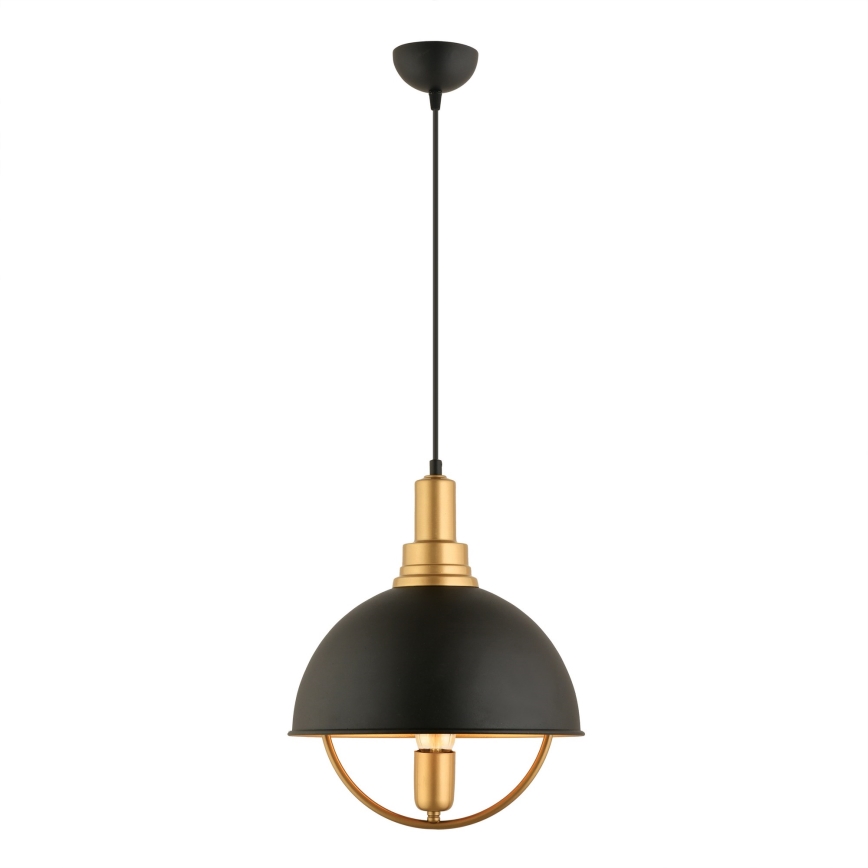 Hanging lamp MONZA 1xE27/40W/230V Ø 30 cm black/gold