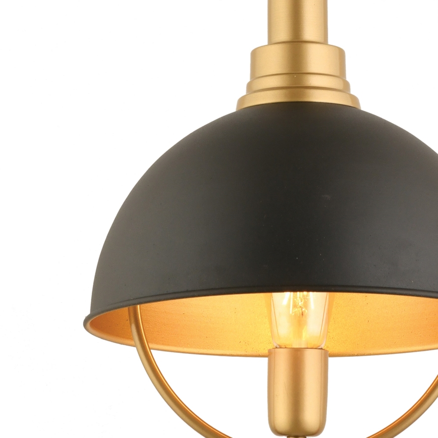 Hanging lamp MONZA 1xE27/40W/230V Ø 30 cm black/gold