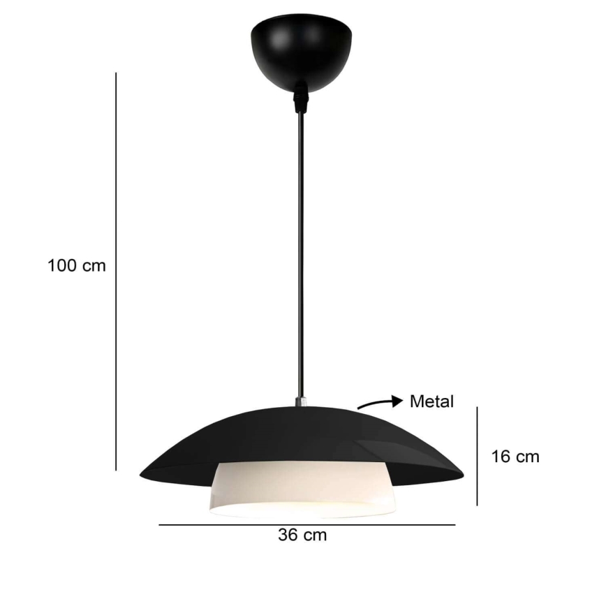 Hanging lamp MOONLIGH 1xE27/40W/230V black