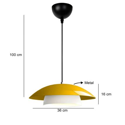 Hanging lamp MOONLIGH 1xE27/40W/230V yellow