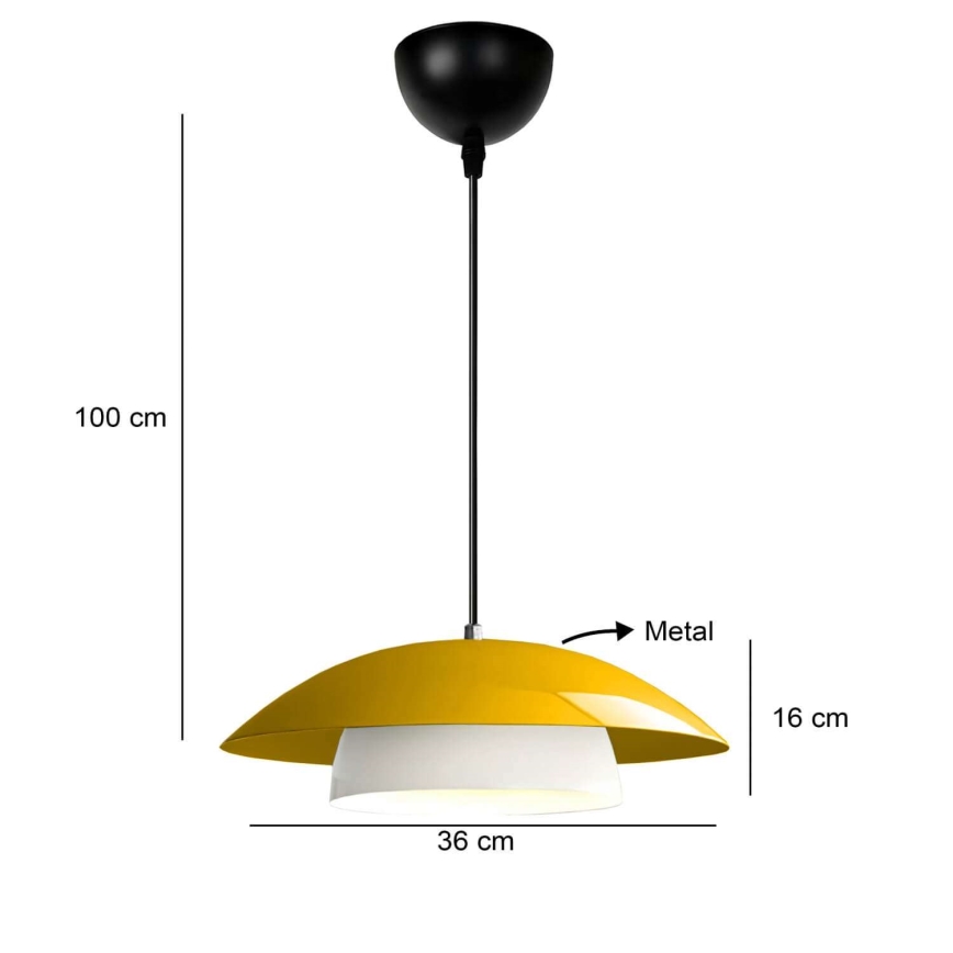 Hanging lamp MOONLIGH 1xE27/40W/230V yellow