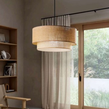 Hanging lamp NATURA 1xE27/40W/230V brown