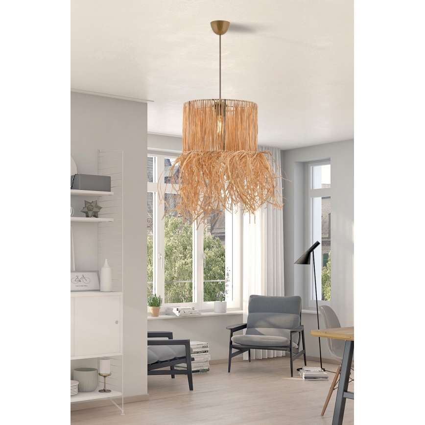 Hanging lamp NESS 1xE27/40W/230V raffia