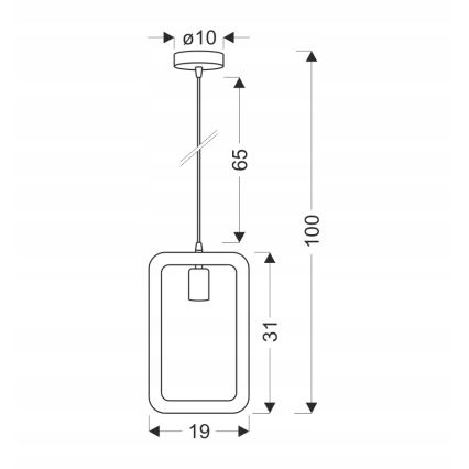 Hanging lamp OSTOR 1xE27/40W/230V beige/black