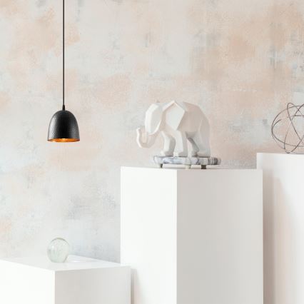 Hanging Lamp TATTOO 1xE27/40W/230V Ø 16 cm Black