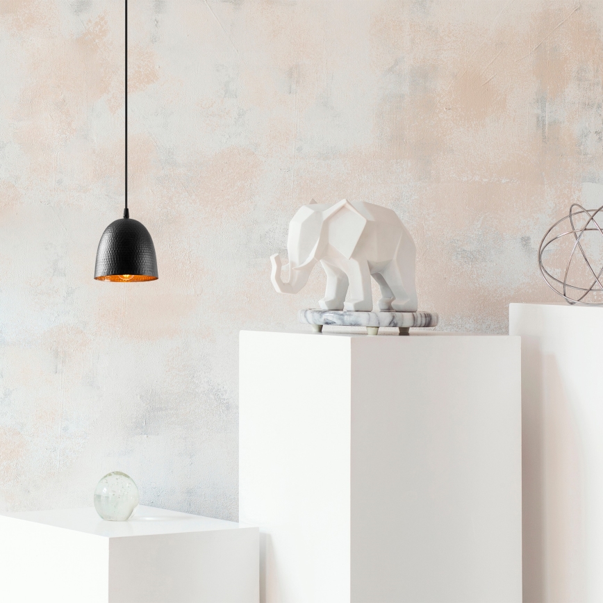 Hanging Lamp TATTOO 1xE27/40W/230V Ø 16 cm Black