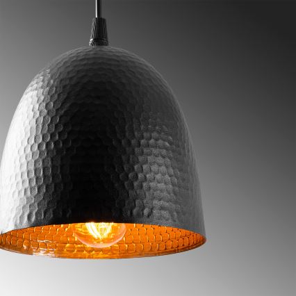 Hanging Lamp TATTOO 1xE27/40W/230V Ø 16 cm Black