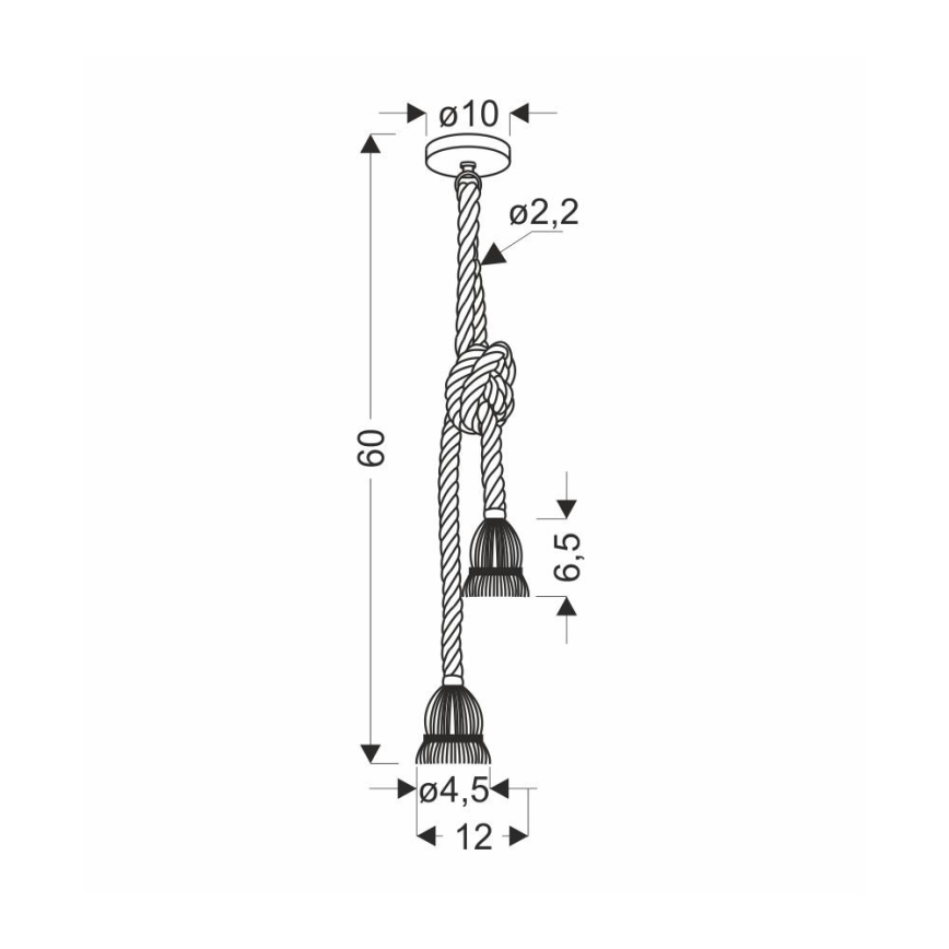 Hanging lamp VIDEA 2xE27/40W/230V brown