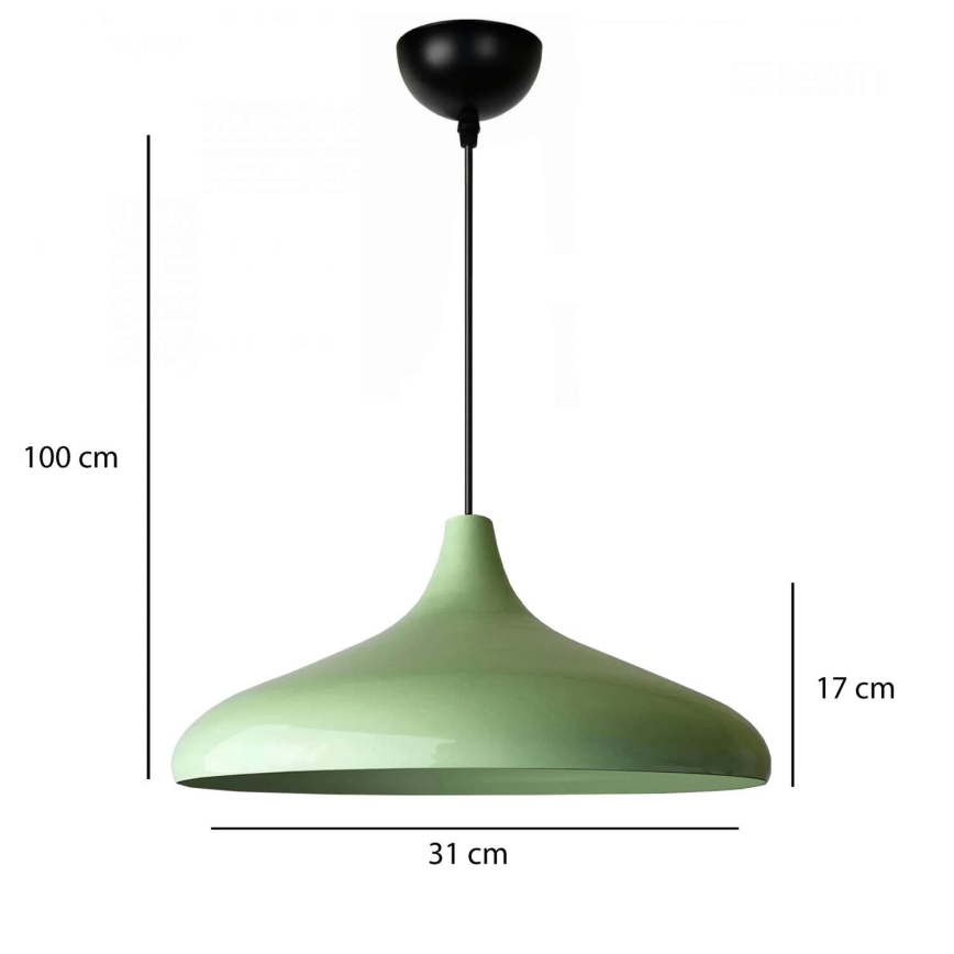Hanging lamp VULCANO 1xE27/40W/230V green