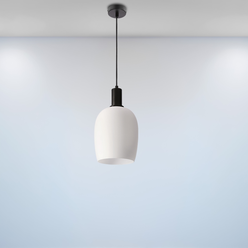 Hanging lamp WOLKEN 1xE27/40W/230V white/black