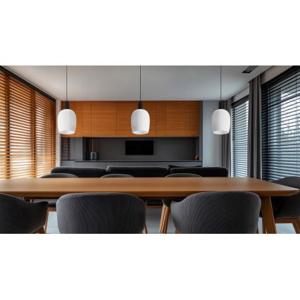 Hanging lamp WOLKEN 1xE27/40W/230V white/black