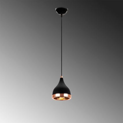 Hanging lamp YILDO 1xE27/40W/230V black/copper