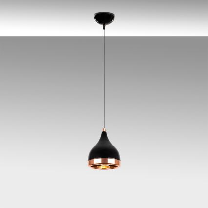 Hanging lamp YILDO 1xE27/40W/230V black/copper