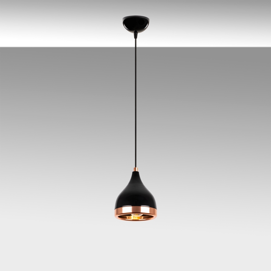 Hanging lamp YILDO 1xE27/40W/230V black/copper