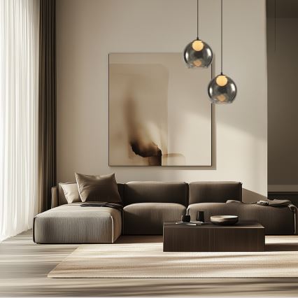 Hanging Light BRIN 1xG9/15W/230V smoky black