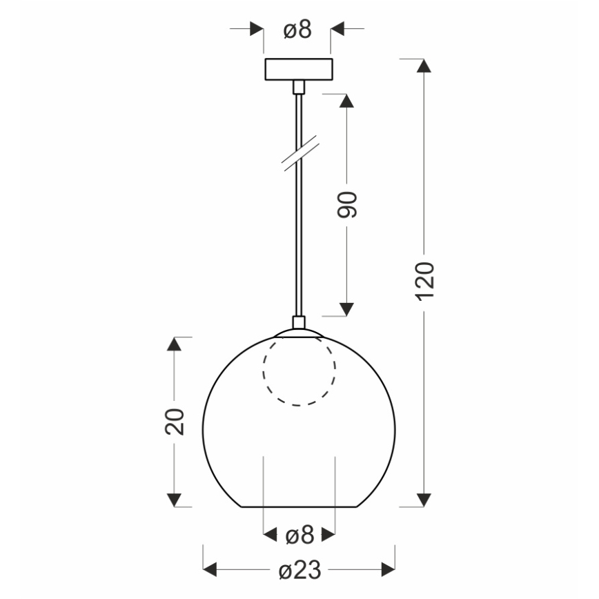 Hanging Light BRIN 1xG9/15W/230V smoky black