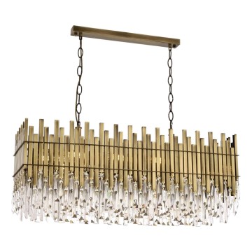 Hanging light CRYSTALLINE 8xE27/40W/230V brass