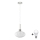 HARMA LED pendant on cable 1xE27/60W/230V Ø 25 cm matte chrome/white