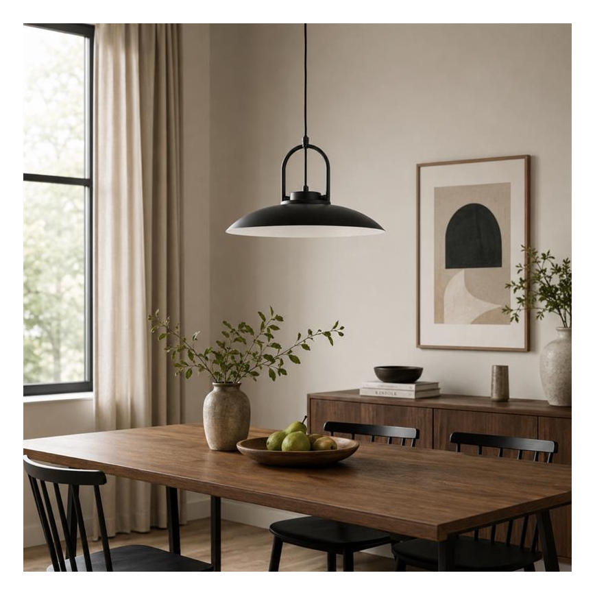 HATTORI Cable Pendant 1xE27/15W/230V, Black