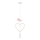 HEART Kids' Pendant Lamp on Cable 1xE27/20W/230V Pink/White