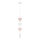 HEART Kids' Pendant Light on Cable 1xE27/20W/230V Pink/White