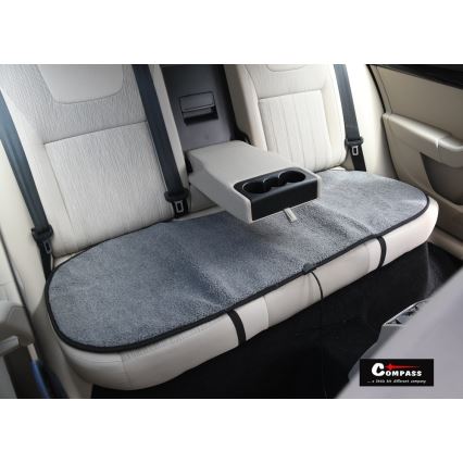 Heated rear seat cover with a thermostat 12V grey