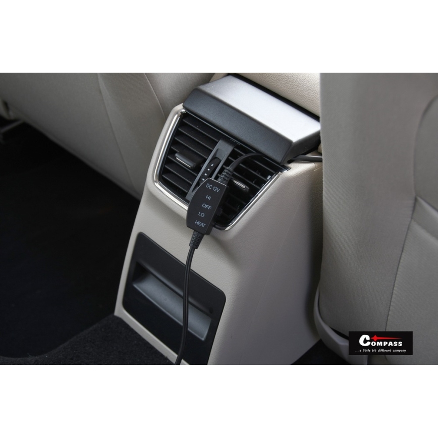 Heated rear seat cover with a thermostat 12V grey