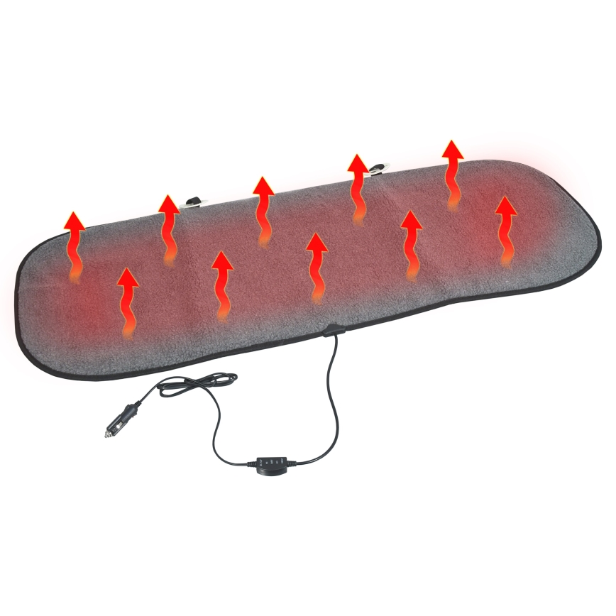 Heated rear seat cover with a thermostat 12V grey