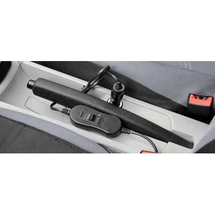 Heated seat cover with a thermostat 12V black/grey