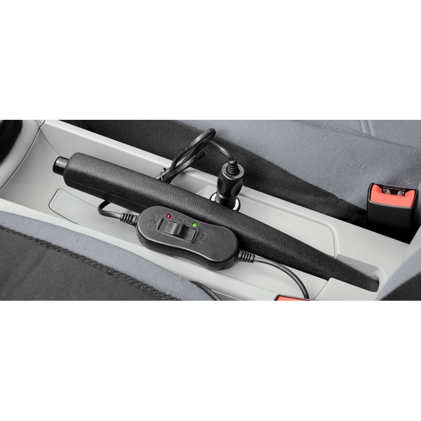 Heated seat cover with a thermostat 12V black/grey