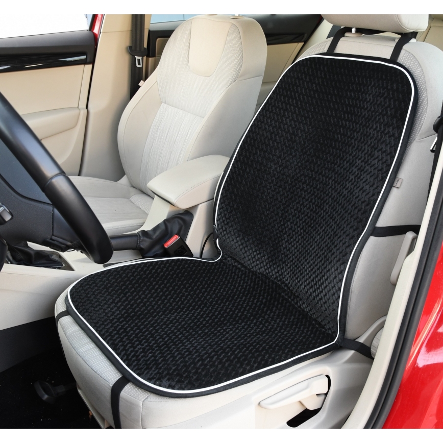 Heated seat cover with a thermostat 12V black