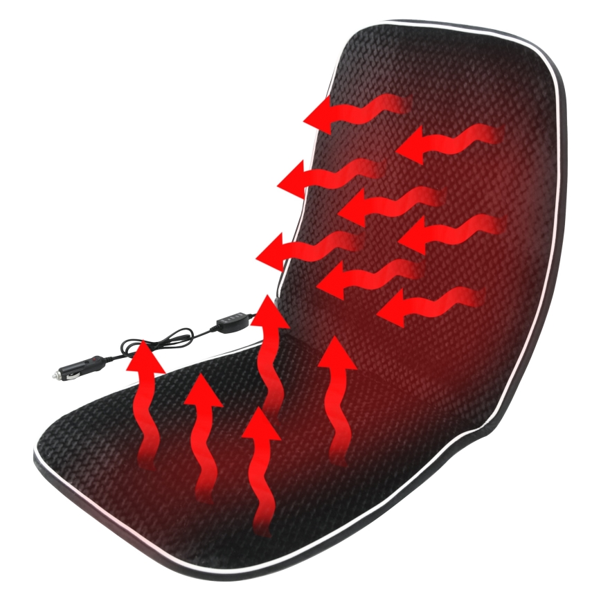 Heated seat cover with a thermostat 12V black