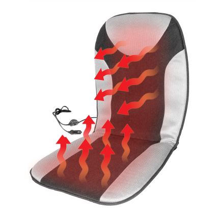 Heated seat cover with a thermostat 12V grey/black