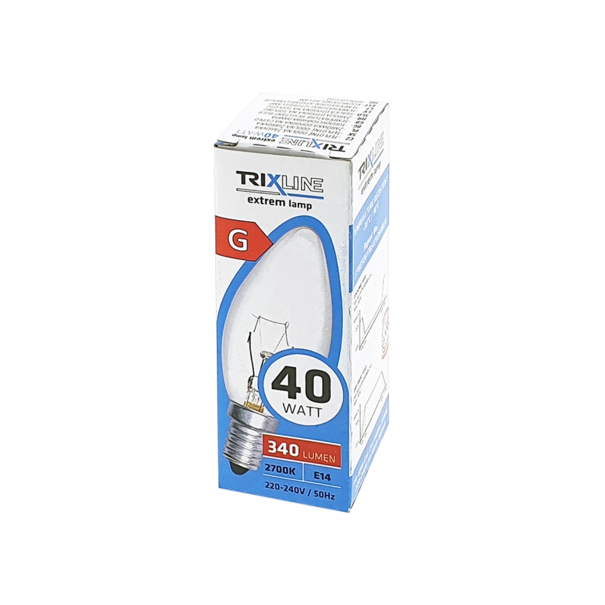 Heavy-duty bulb C35 E14/40W/230V 2700K