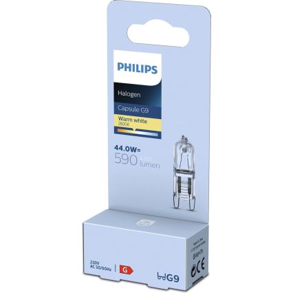 Heavy-duty bulb Philips HALOGEN G9/44W/230V 2800K